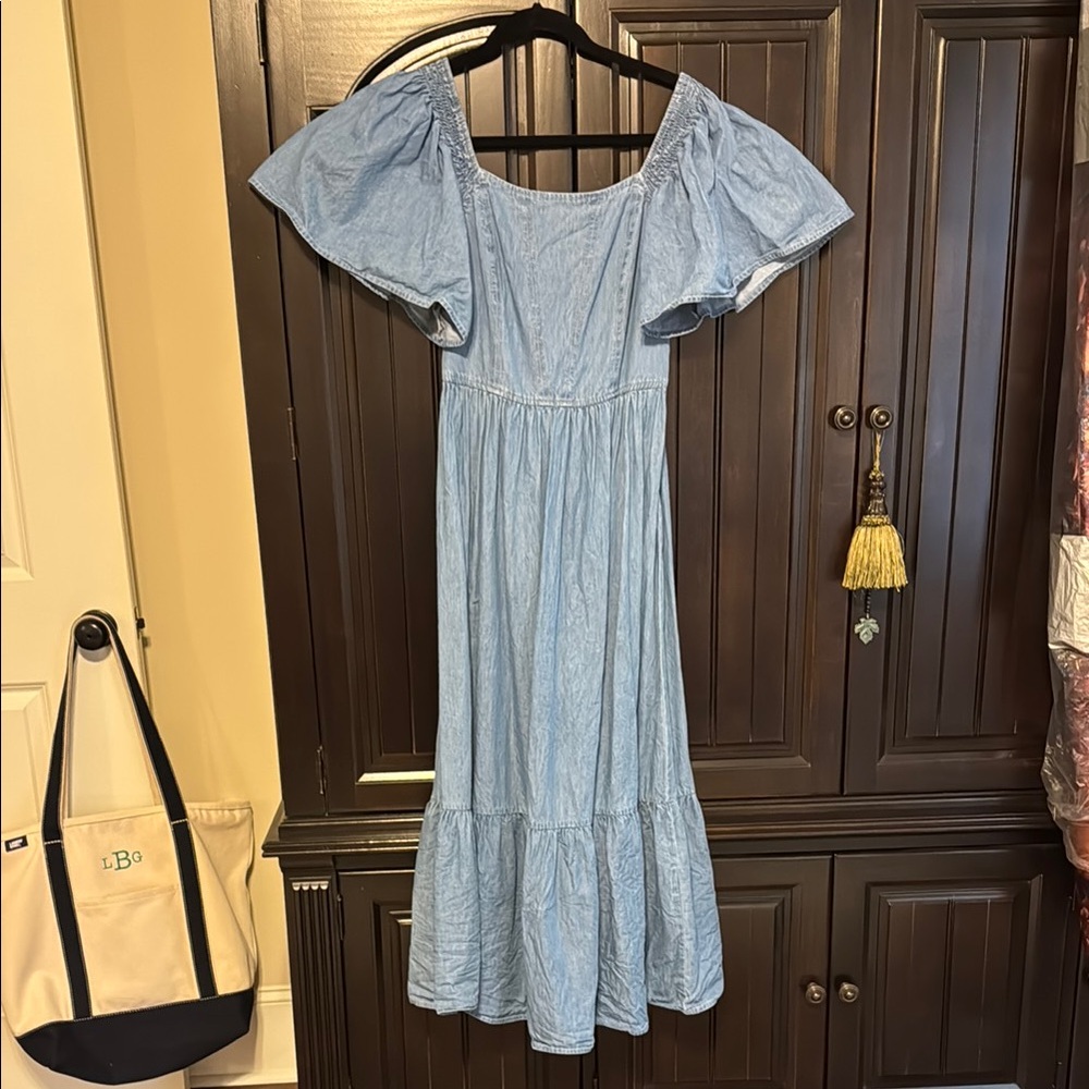 Baltic Born Off-Shoulder denim Dress